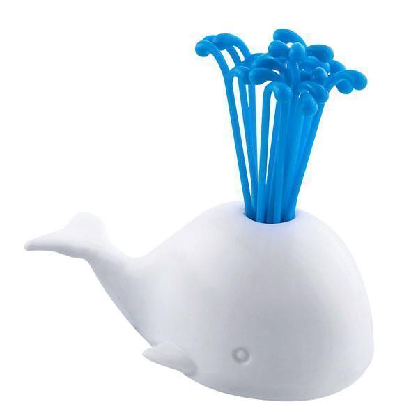 Weißes Beluga-Wal-Party-Picker-Set | Karnz