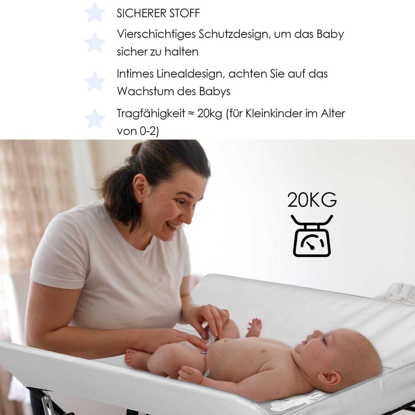 Wickeltisch Klappbar Baby Wickelkommode | Karnz