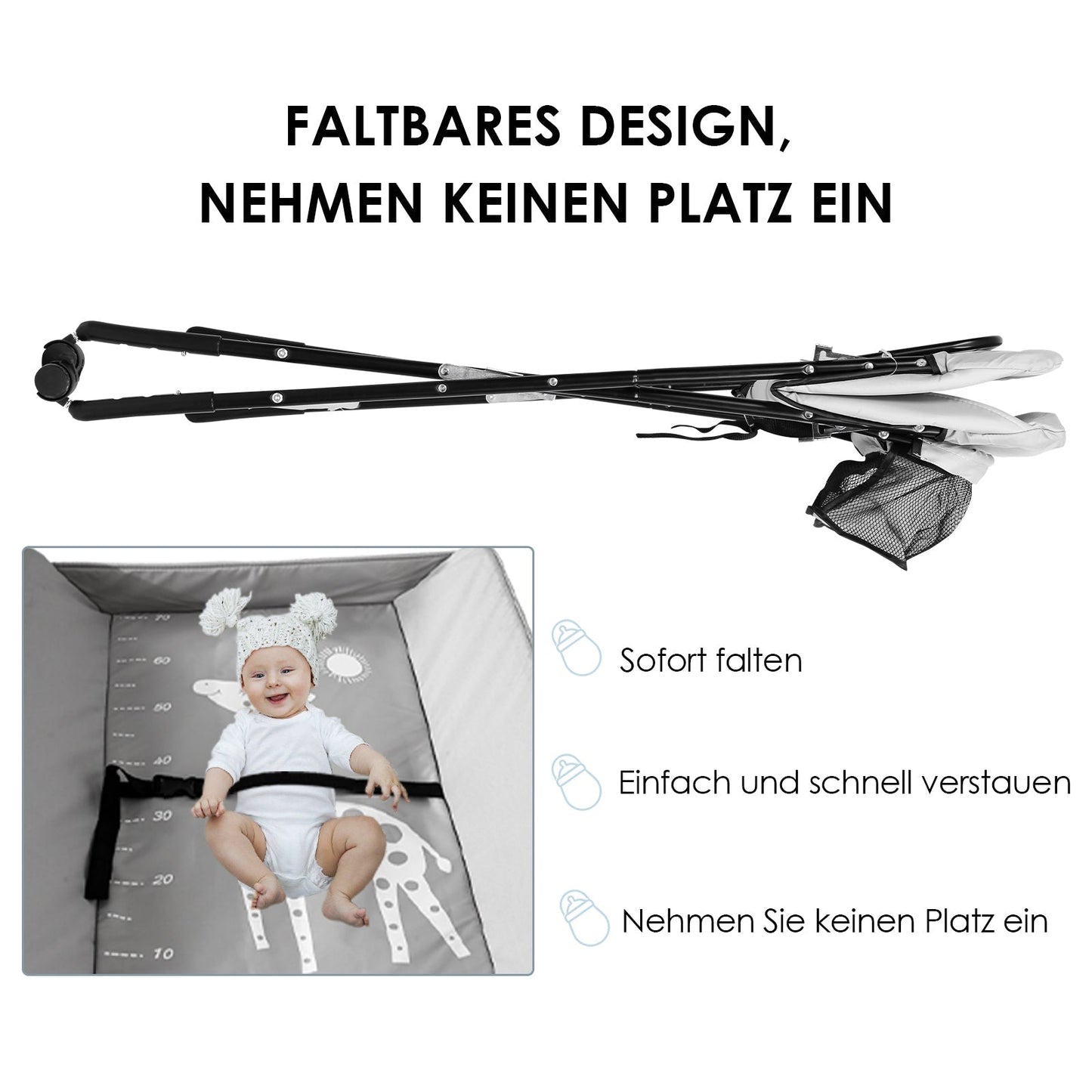 Wickeltisch Klappbar Baby Wickelkommode | Karnz