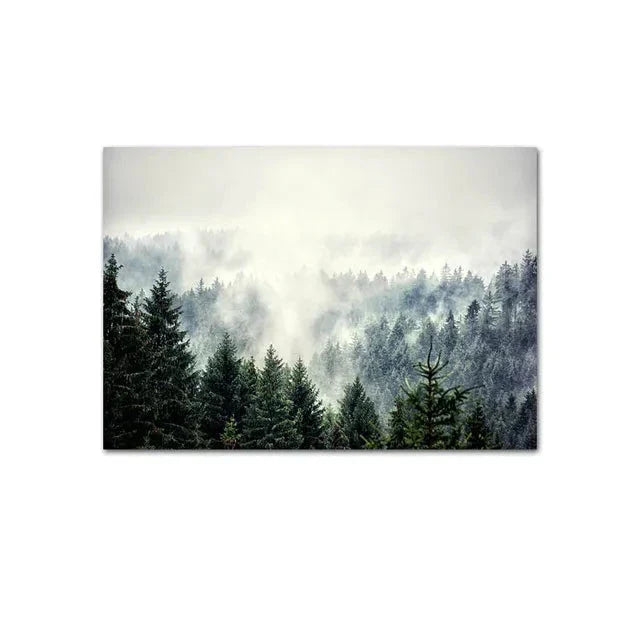 Wildnis Landschaft Bergsee Wald Wandkunst Fine Art Leinwand Drucke Bilder von Ruhe für Wohnzimmer Esszimmer Kunst Dekor