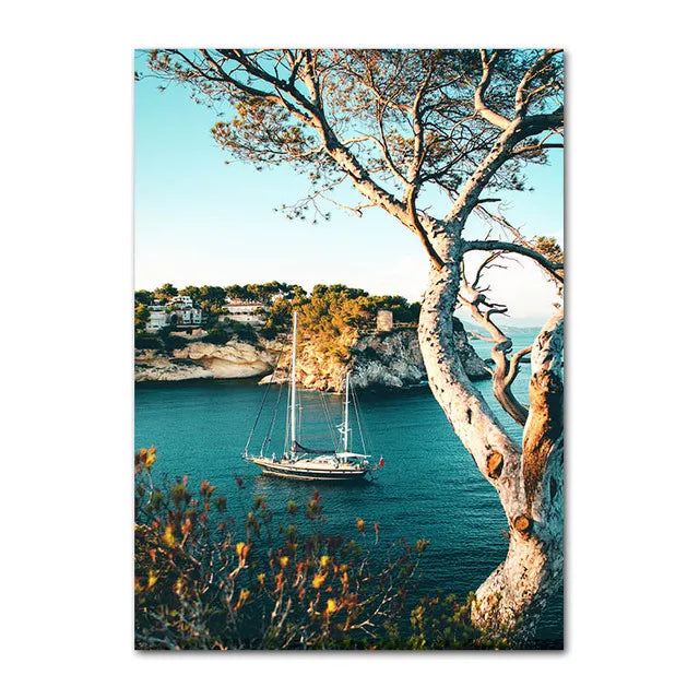 Wildnis Landschaft Bergsee Wald Wandkunst Fine Art Leinwand Drucke Bilder von Ruhe für Wohnzimmer Esszimmer Kunst Dekor