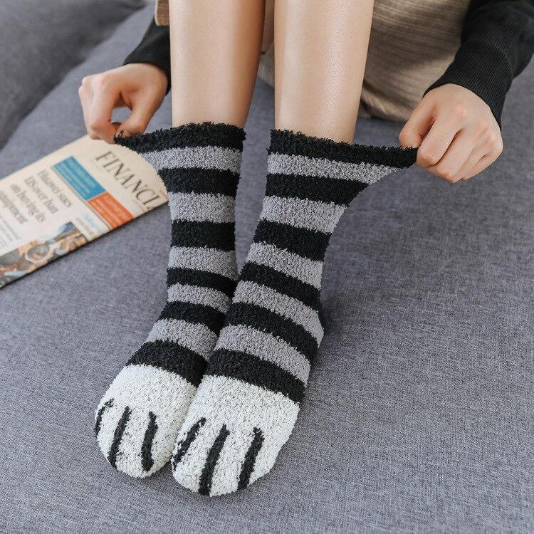 Winter Katze Krallen Warme Schlaf Boden Socken | Karnz