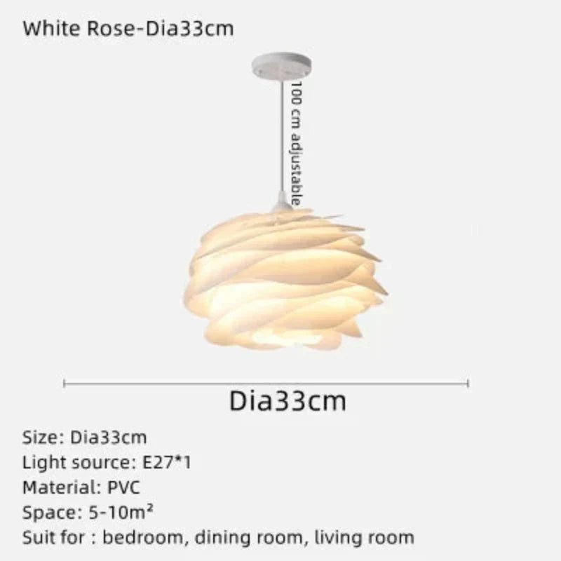 Romantische Rosenkranz Deckenleuchte – Elegant und Atmosphärisch für jedes Interieur | Karnz