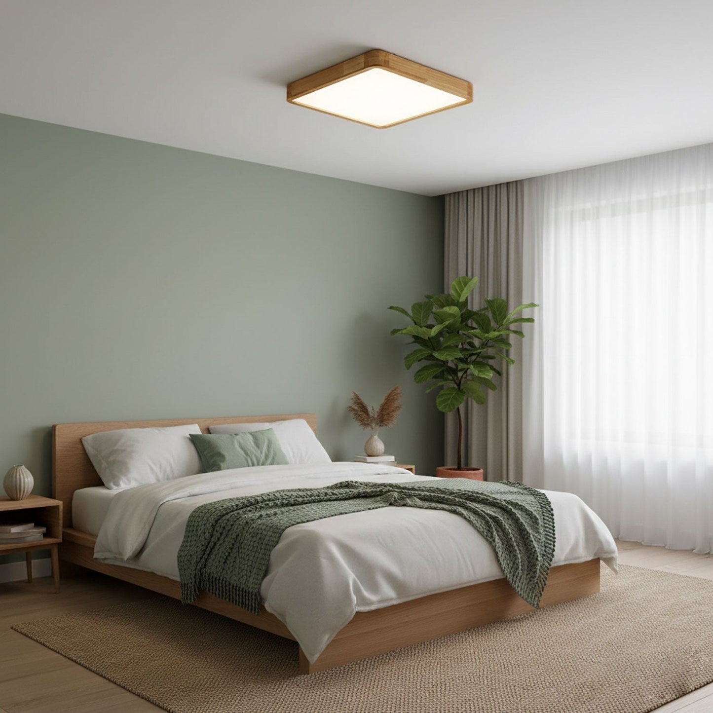 Holz Flush Mount Deckenleuchte | Karnz