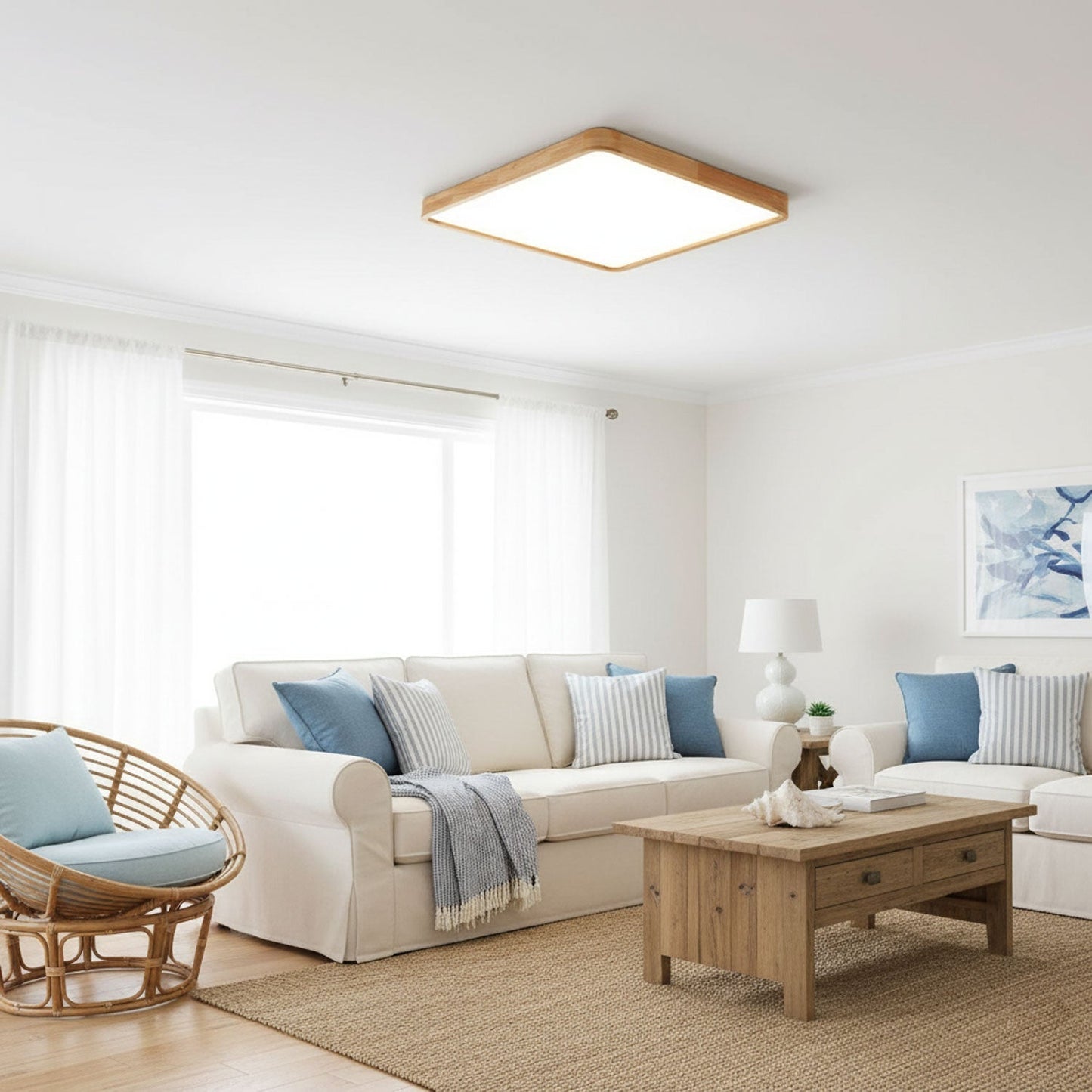 Holz Flush Mount Deckenleuchte | Karnz