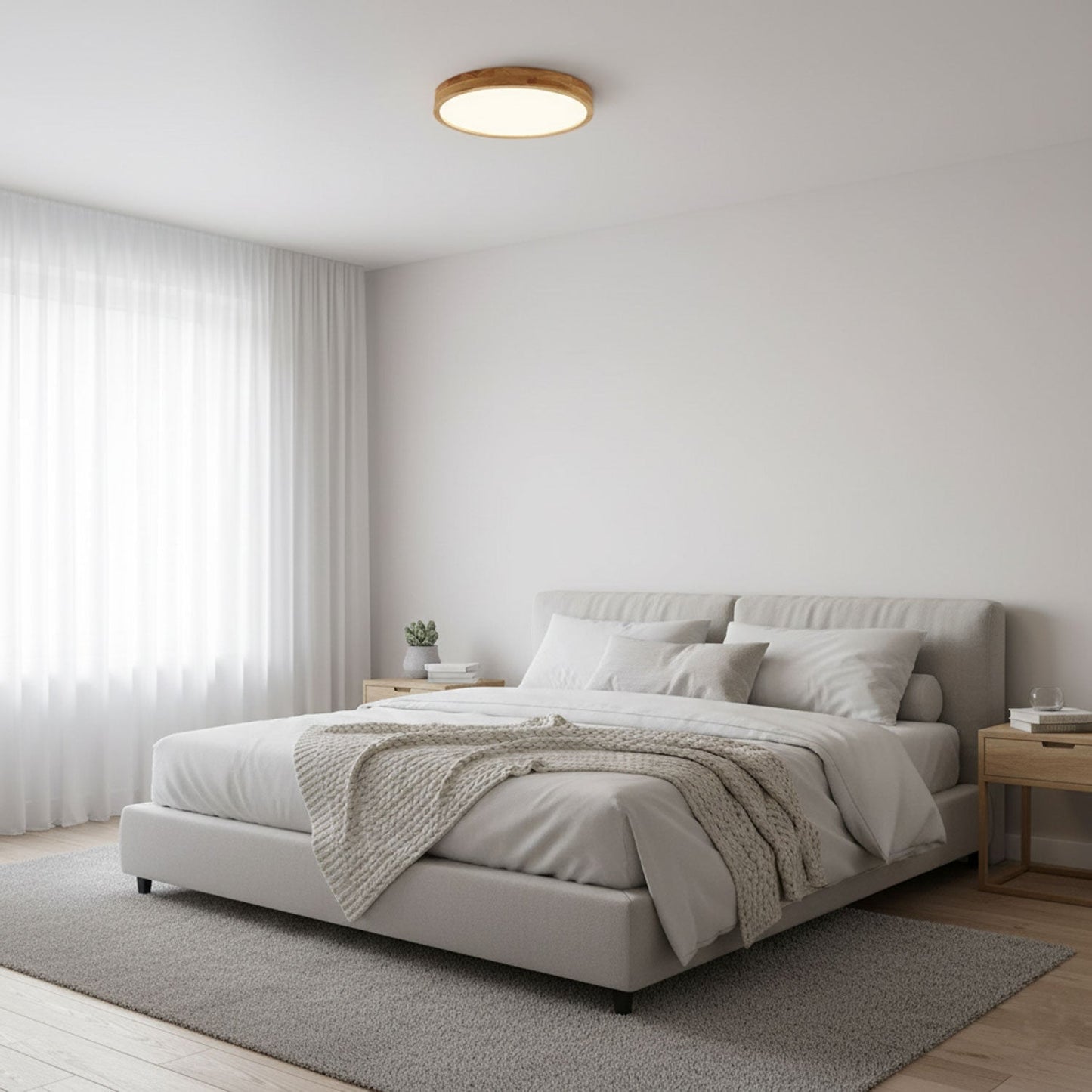 Holz Flush Mount Deckenleuchte | Karnz