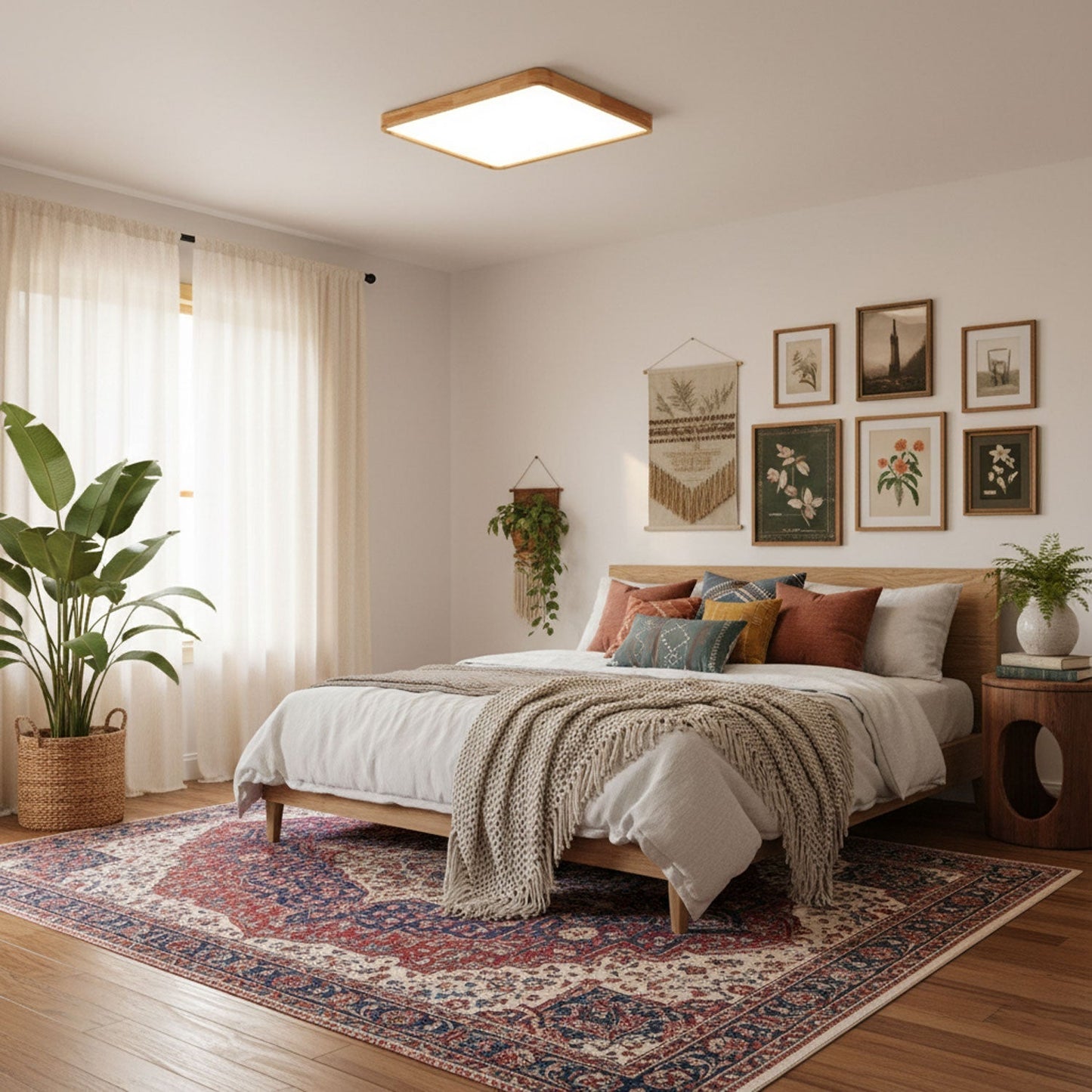 Holz Flush Mount Deckenleuchte | Karnz