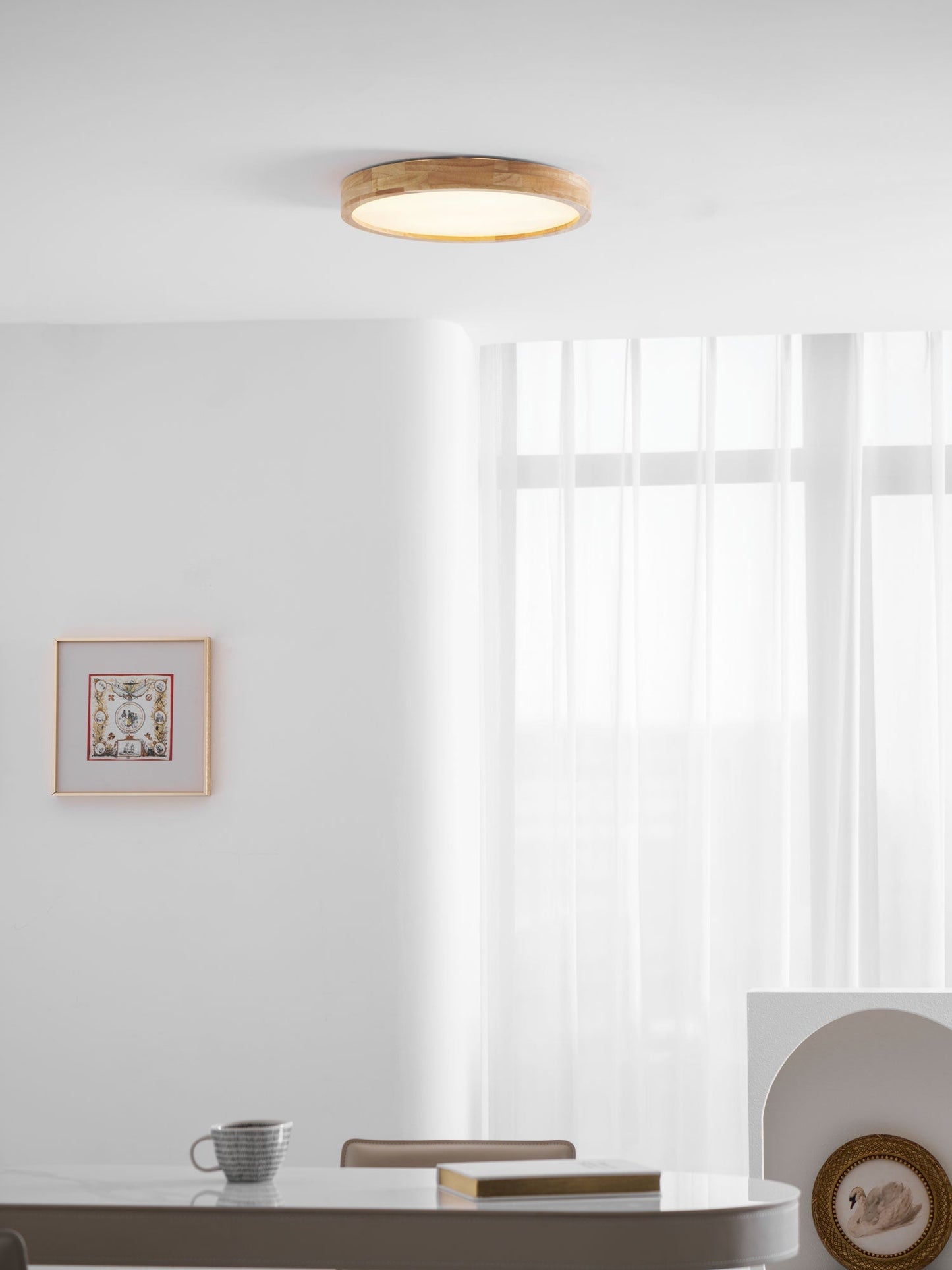 Holz Flush Mount Deckenleuchte | Karnz