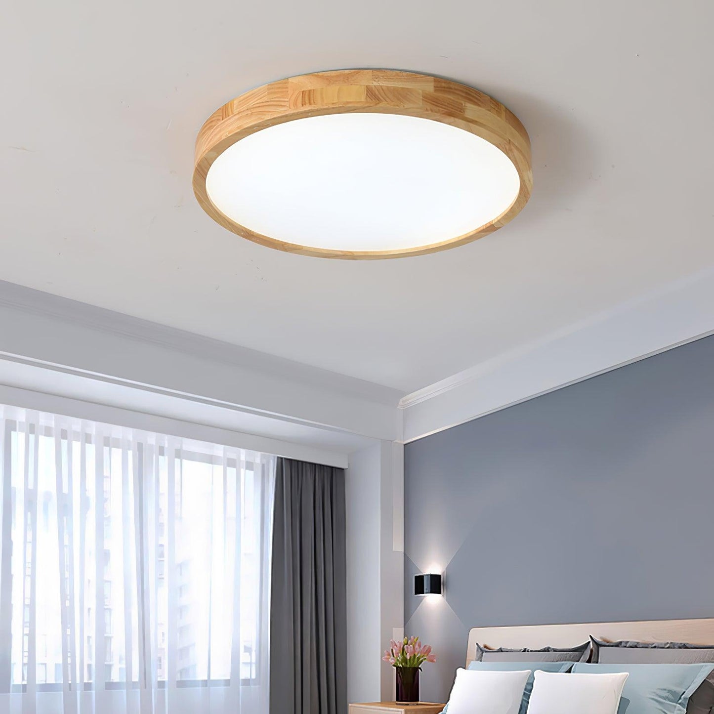 Holz Flush Mount Deckenleuchte | Karnz
