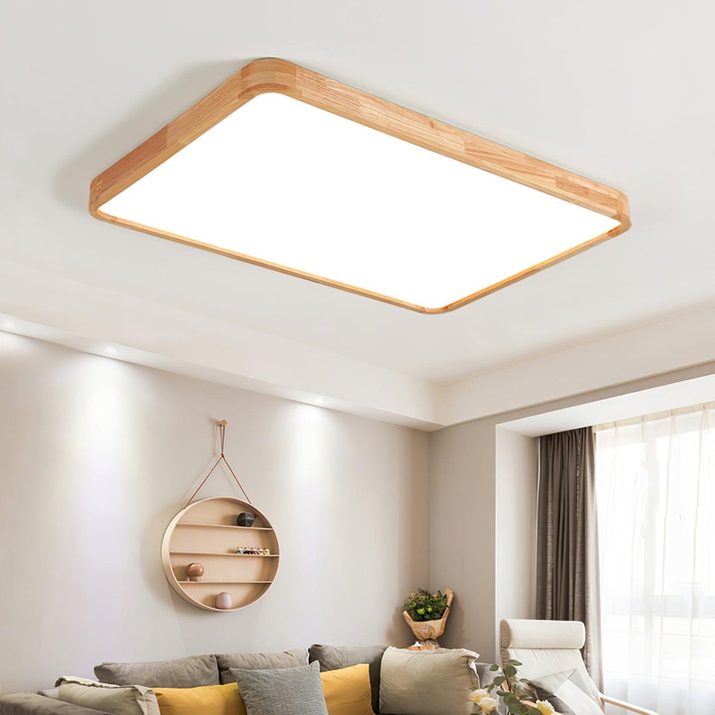 Holz Flush Mount Deckenleuchte | Karnz