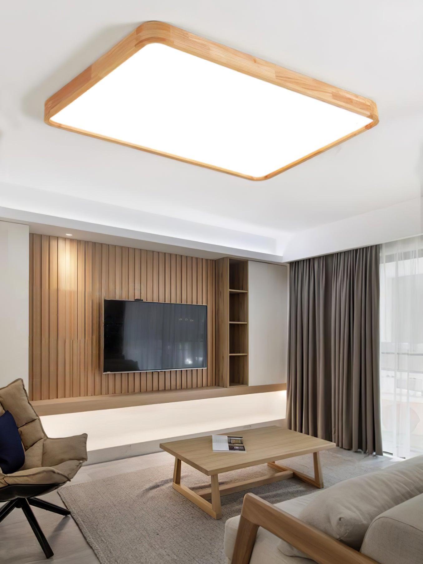 Holz Flush Mount Deckenleuchte | Karnz