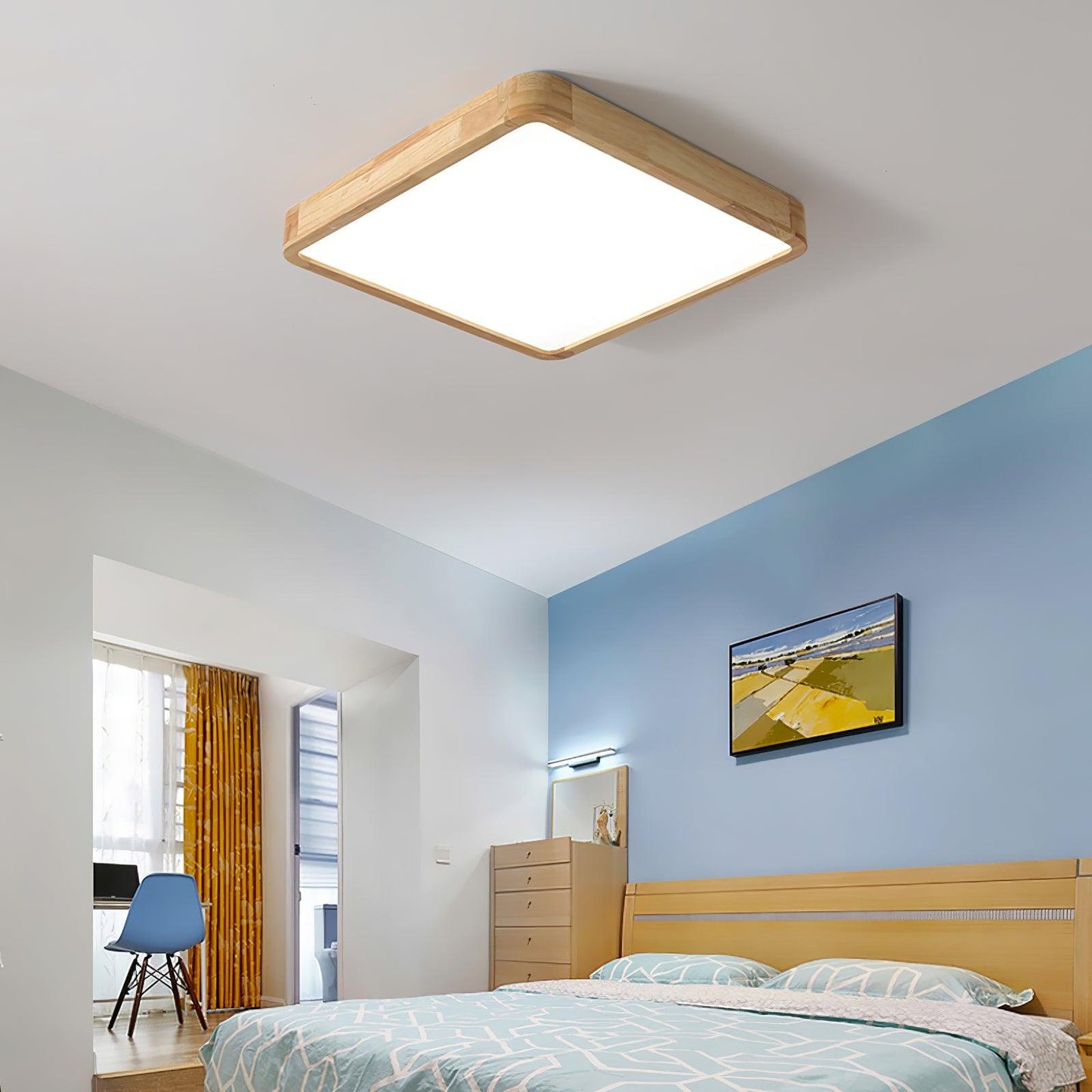 Holz Flush Mount Deckenleuchte | Karnz