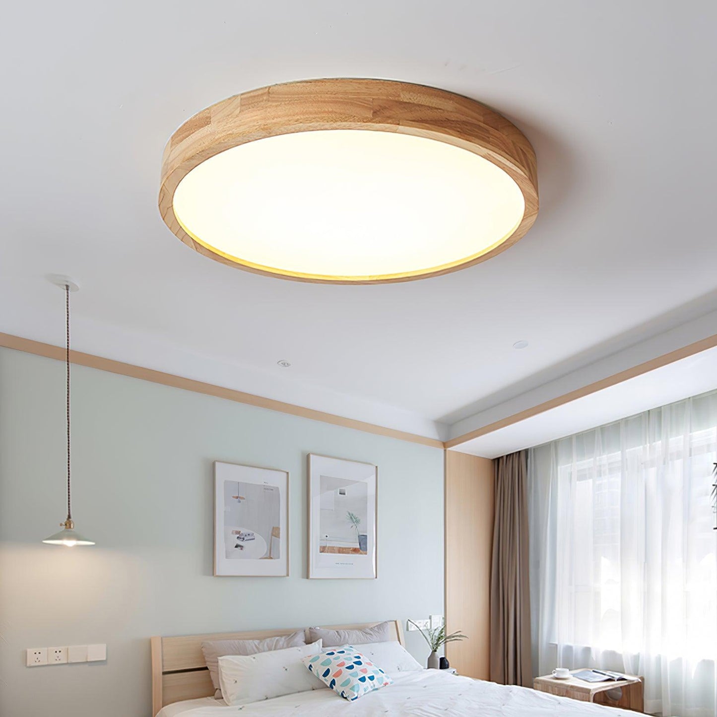 Holz Flush Mount Deckenleuchte | Karnz