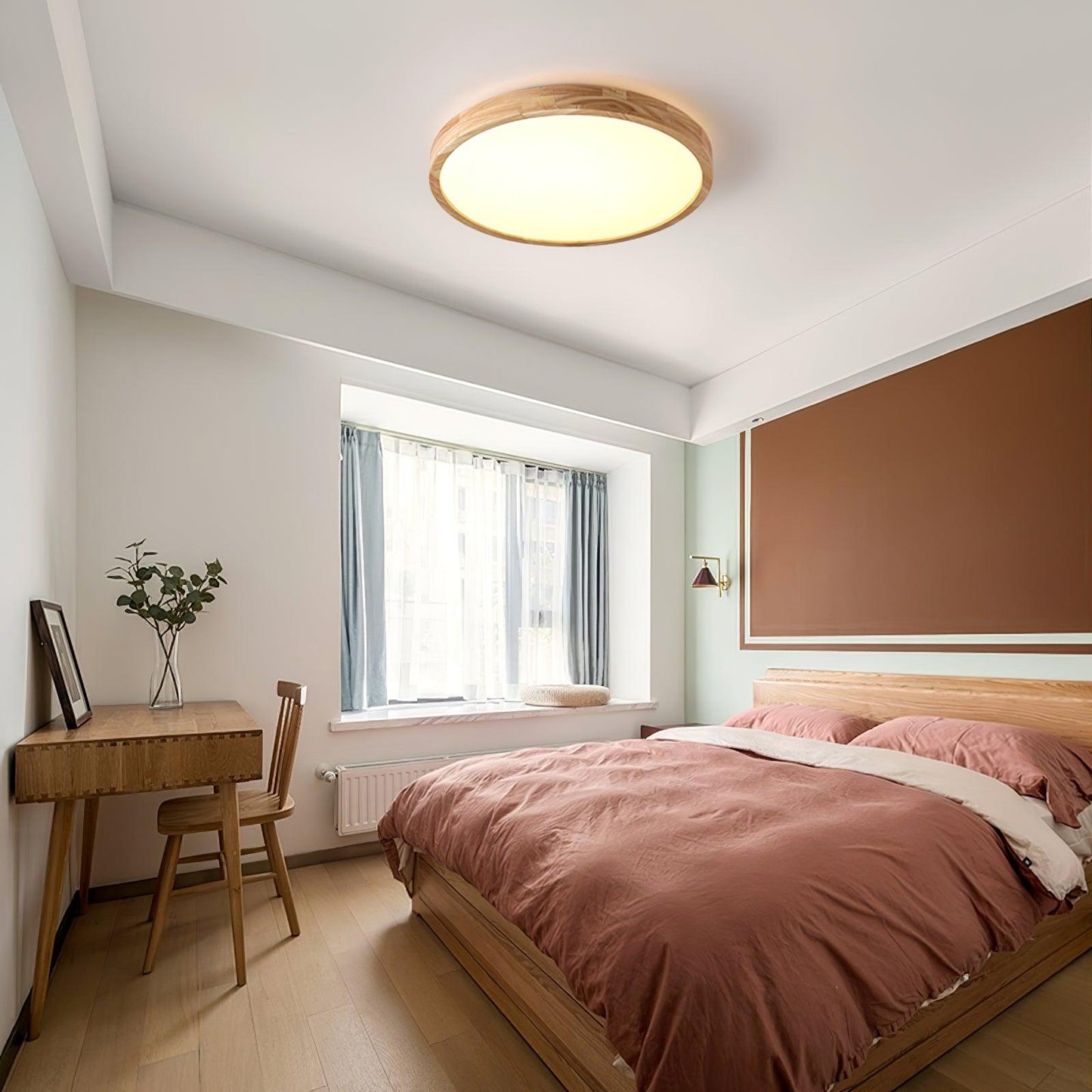 Holz Flush Mount Deckenleuchte | Karnz