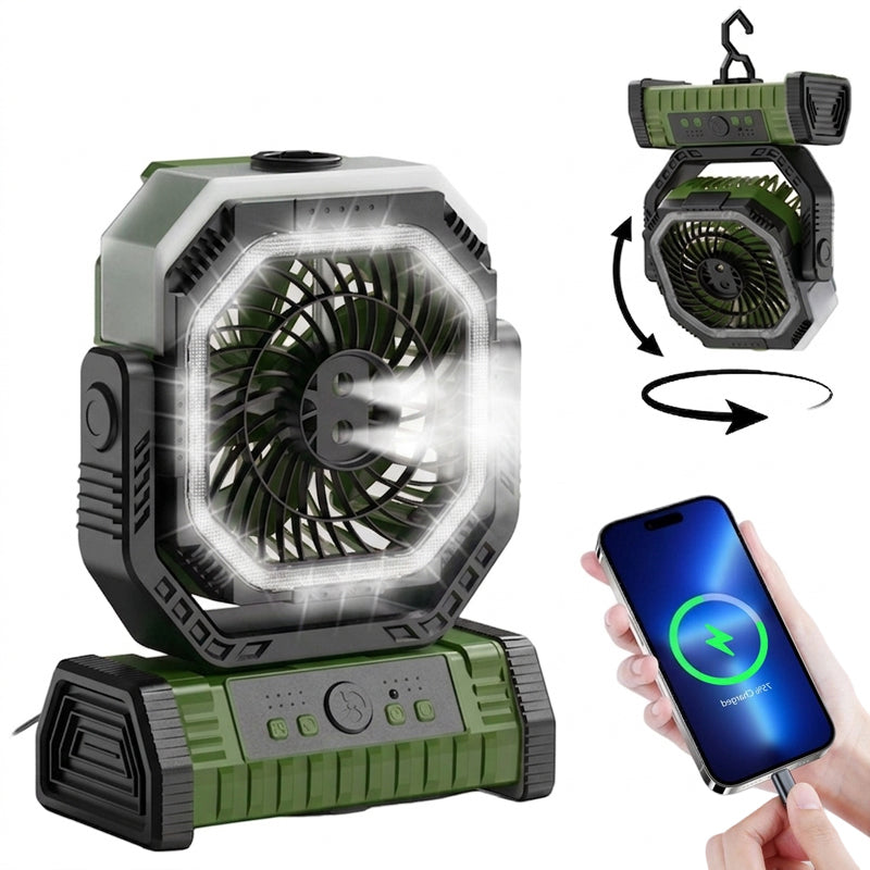 Wiederaufladbarer Outdoor Camping Ventilator Licht | Karnz