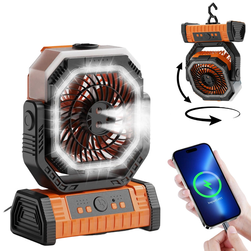 Wiederaufladbarer Outdoor Camping Ventilator Licht | Karnz