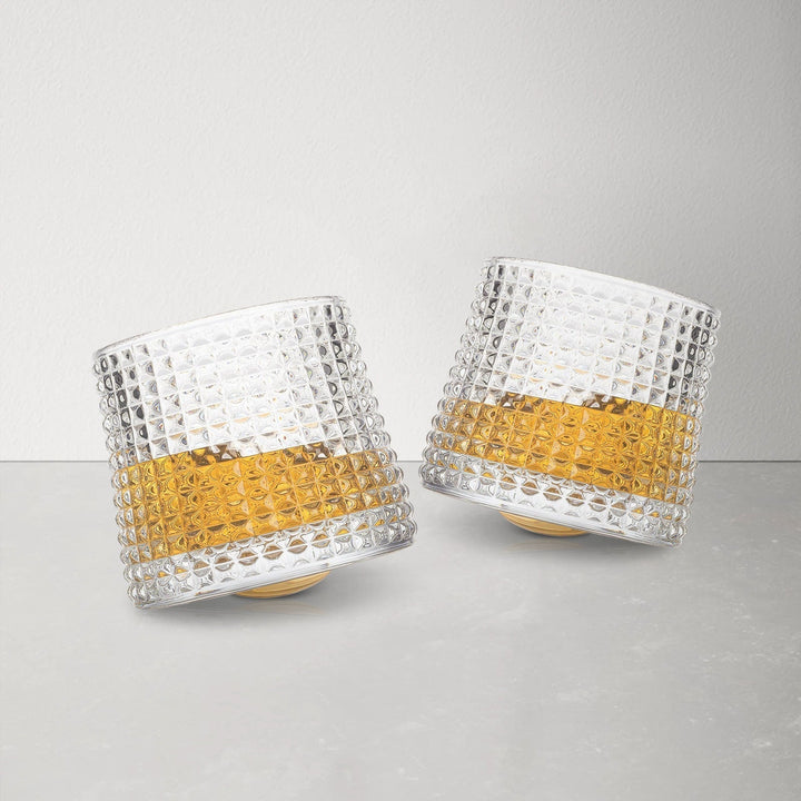 Drehbares Whiskyglas-Set