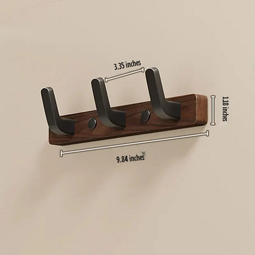 Minimalistischer Wandgarderobenhaken mit Garderobenhalter aus Holz und Metall