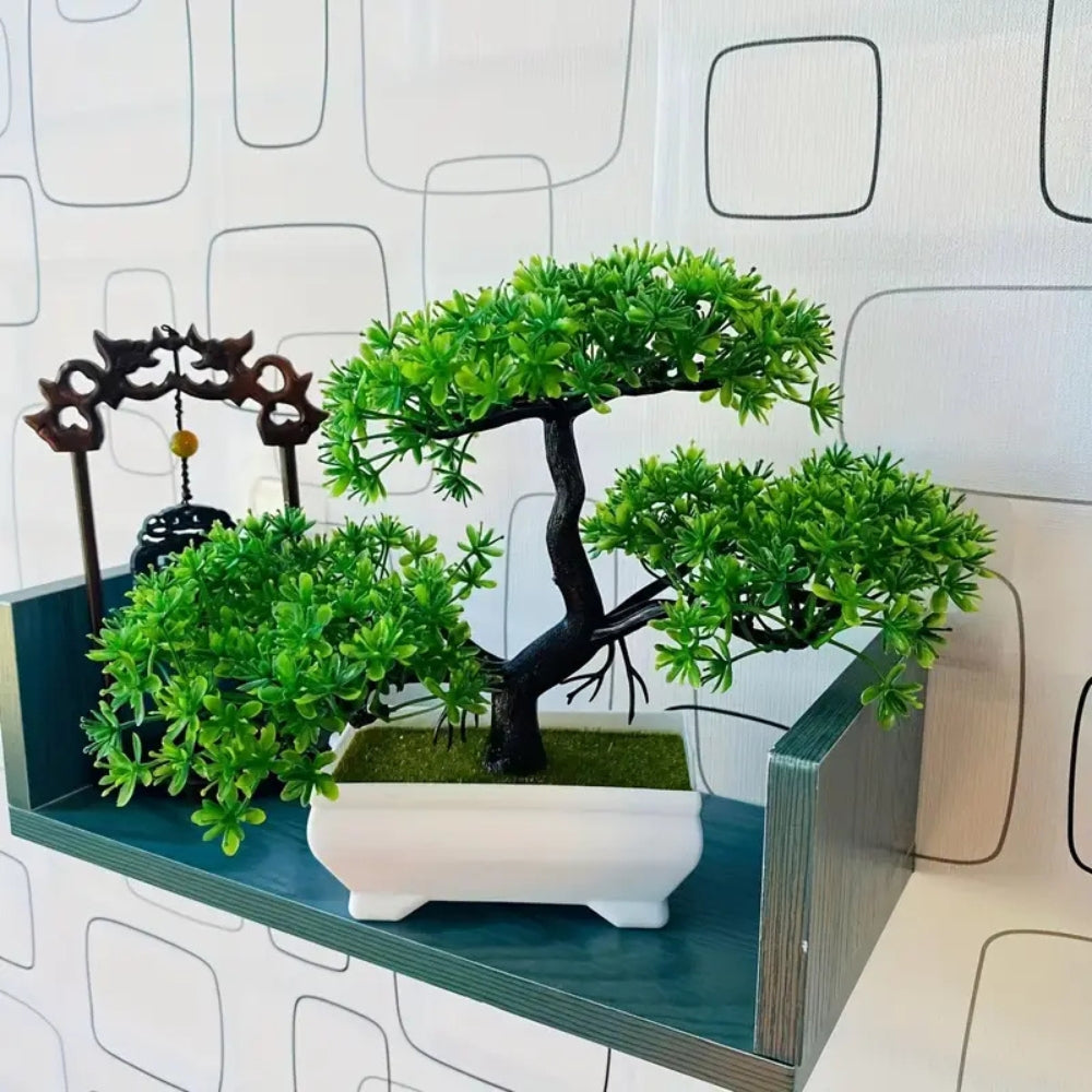 Yuriko Mini-Kunstbonsai-Baum Schreibtischdeko