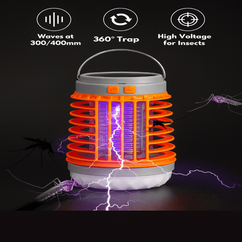 2-in-1 Solar-Mückenvernichterlampe & Außenlaterne