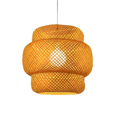 Rattan Kronleuchter | Handgemachte Boho Pendelleuchte für Esszimmer & Wohnzimmer | Karnz