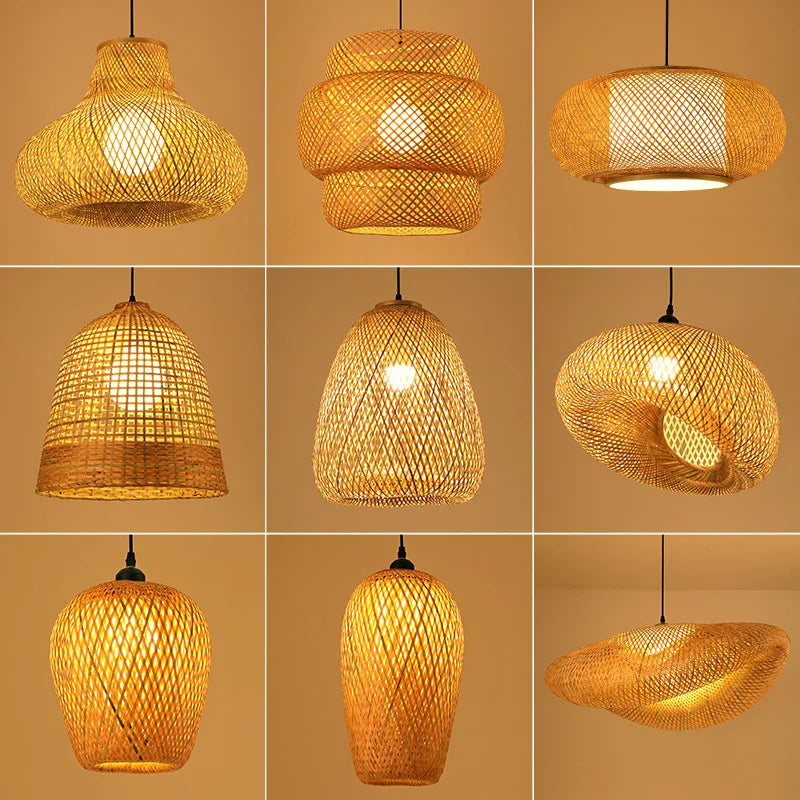 Handgemachte Rattan Pendelleuchte | Natürliche Beleuchtung für Wohnzimmer & Esszimmer | Gemütlicher Boho-Stil | Karnz