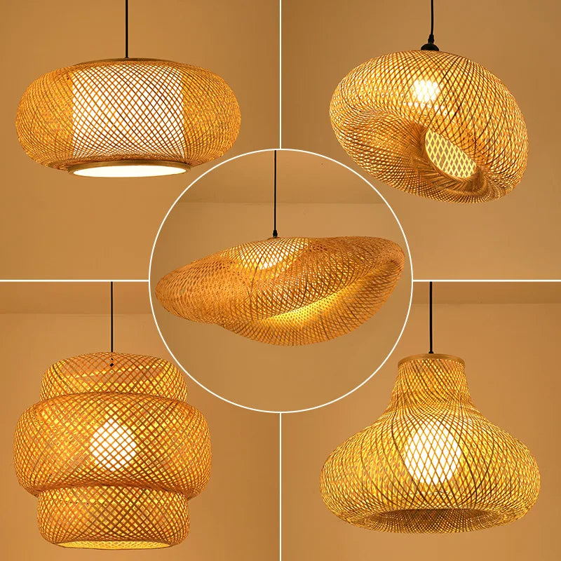 Handgemachte Rattan Pendelleuchte | Natürliche Beleuchtung für Wohnzimmer & Esszimmer | Gemütlicher Boho-Stil | Karnz