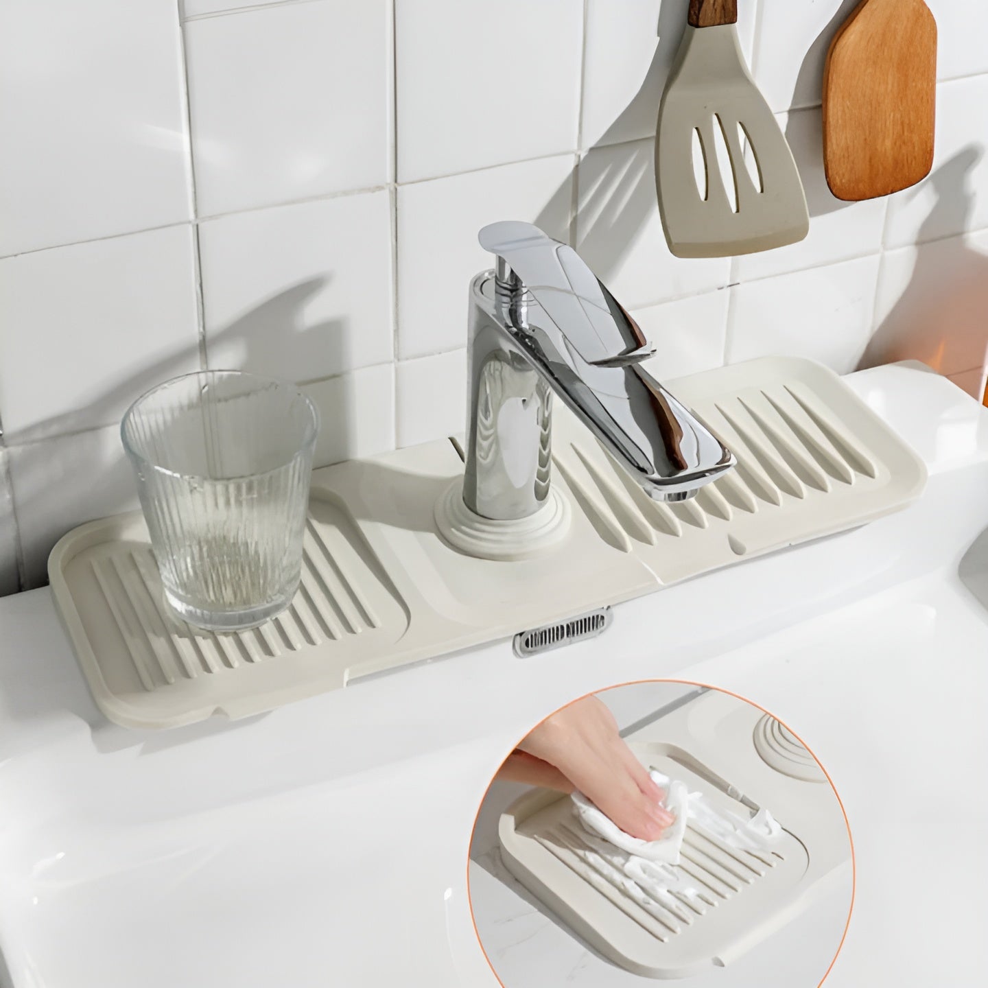 Silikon-Spritzschutz für Wasserhähne – Praktische Tropfmatte | Ideal für Küche und Bad