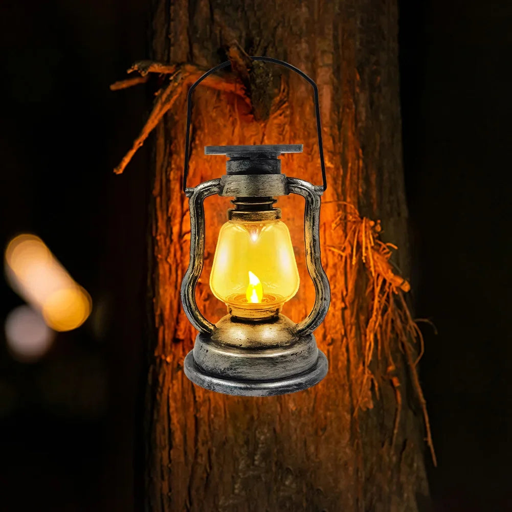 Retro Solar Laterne – Vintage Stil für Outdoor Camping, Garten und Balkon, Wetterfest und Energieeffizient | Karnz