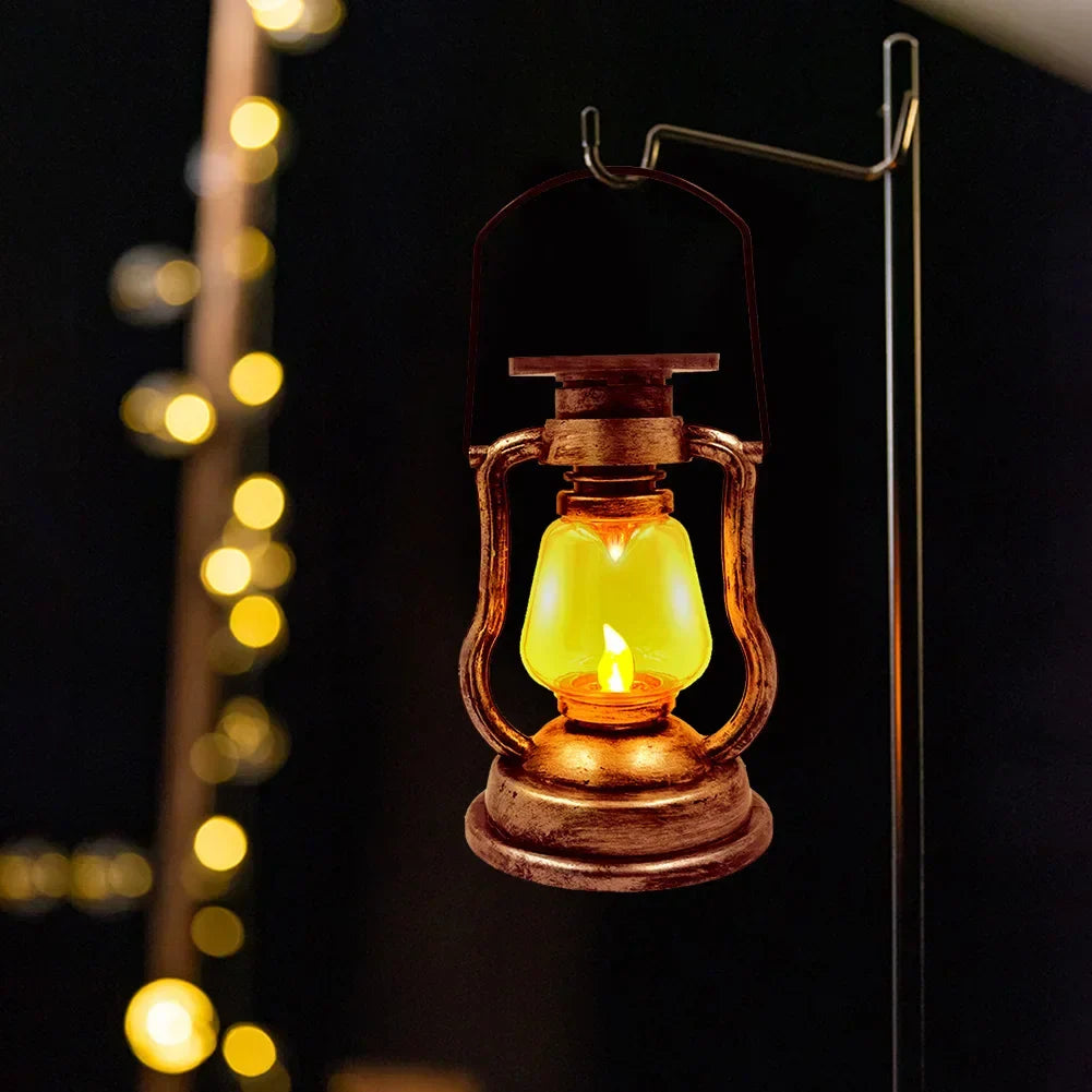 Retro Solar Laterne – Vintage Stil für Outdoor Camping, Garten und Balkon, Wetterfest und Energieeffizient | Karnz