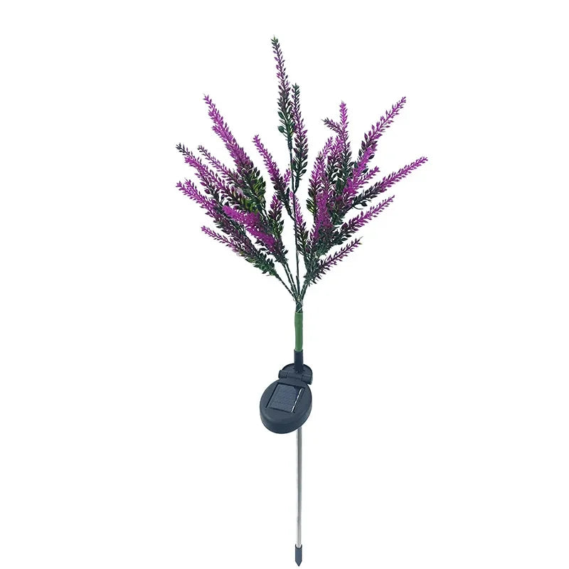 Solar LED Gartenblumen Leuchten - Dekorative Lavendel Außenleuchten für Garten und Terrasse, wasserdicht, energieeffizient | Karnz