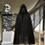 Schwarzer Umhang mit Kapuze – Langer Unisex Halloween- & Cosplay-Wickel | Karnz