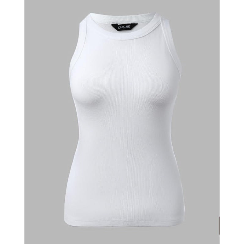 Karnz | Damen Rippen-Rückenfreies Tanktop