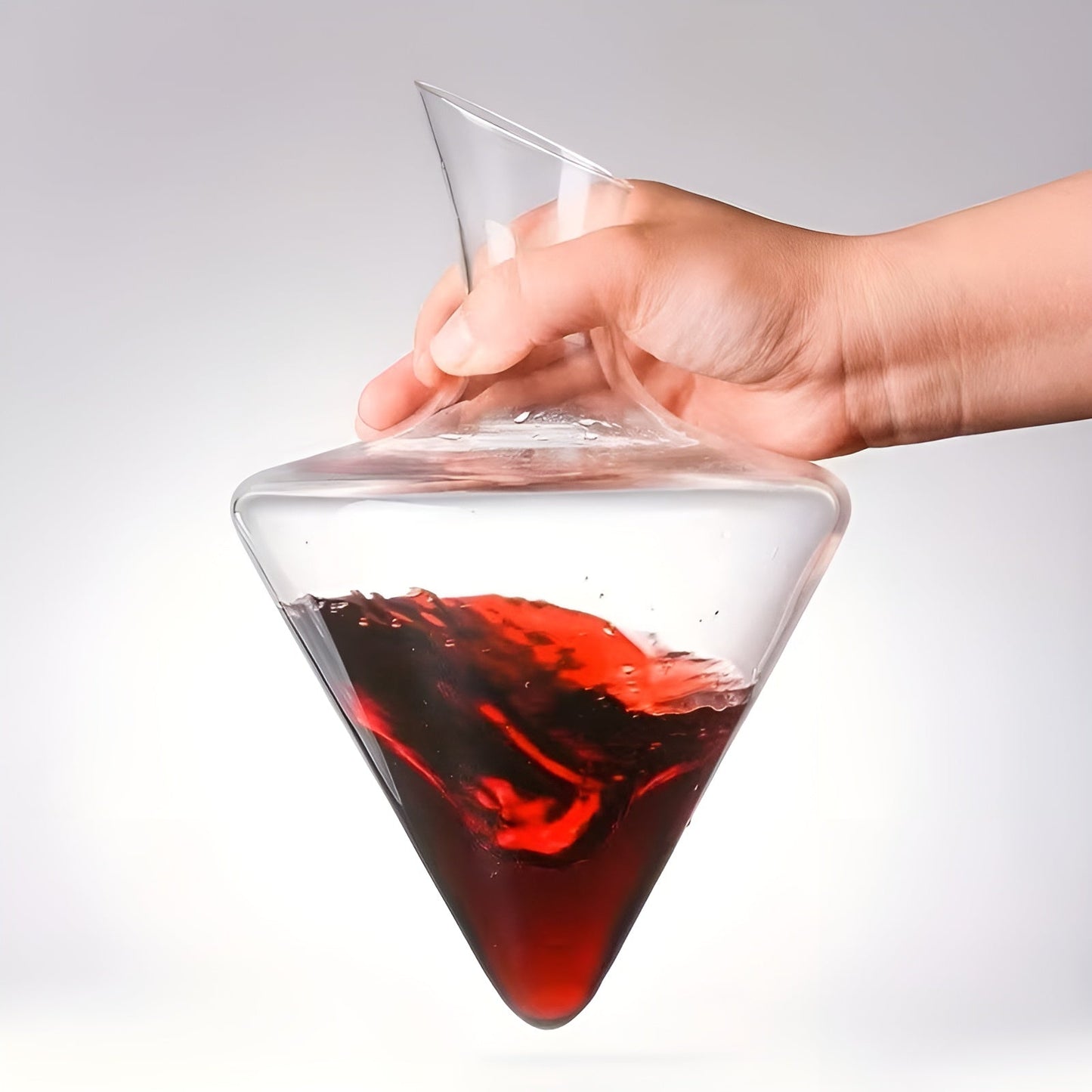 Weindekanter mit Schnellbelüftung – Elegantes Wasserfall-Design aus Glas | Für intensiveres Aroma und stilvollen Weingenuss