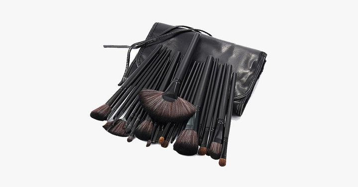 Schwarzes Make-up-Pinselset mit 32 Pinseln und Etui – Ein wahrer Retter für jedes Make-up