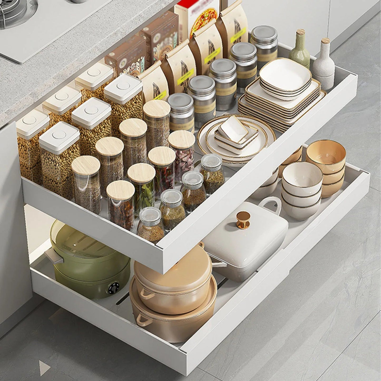 FlexiShelf Pro — Endlich perfekte Ordnung, die dir den Küchenalltag erleichtert | Karnz
