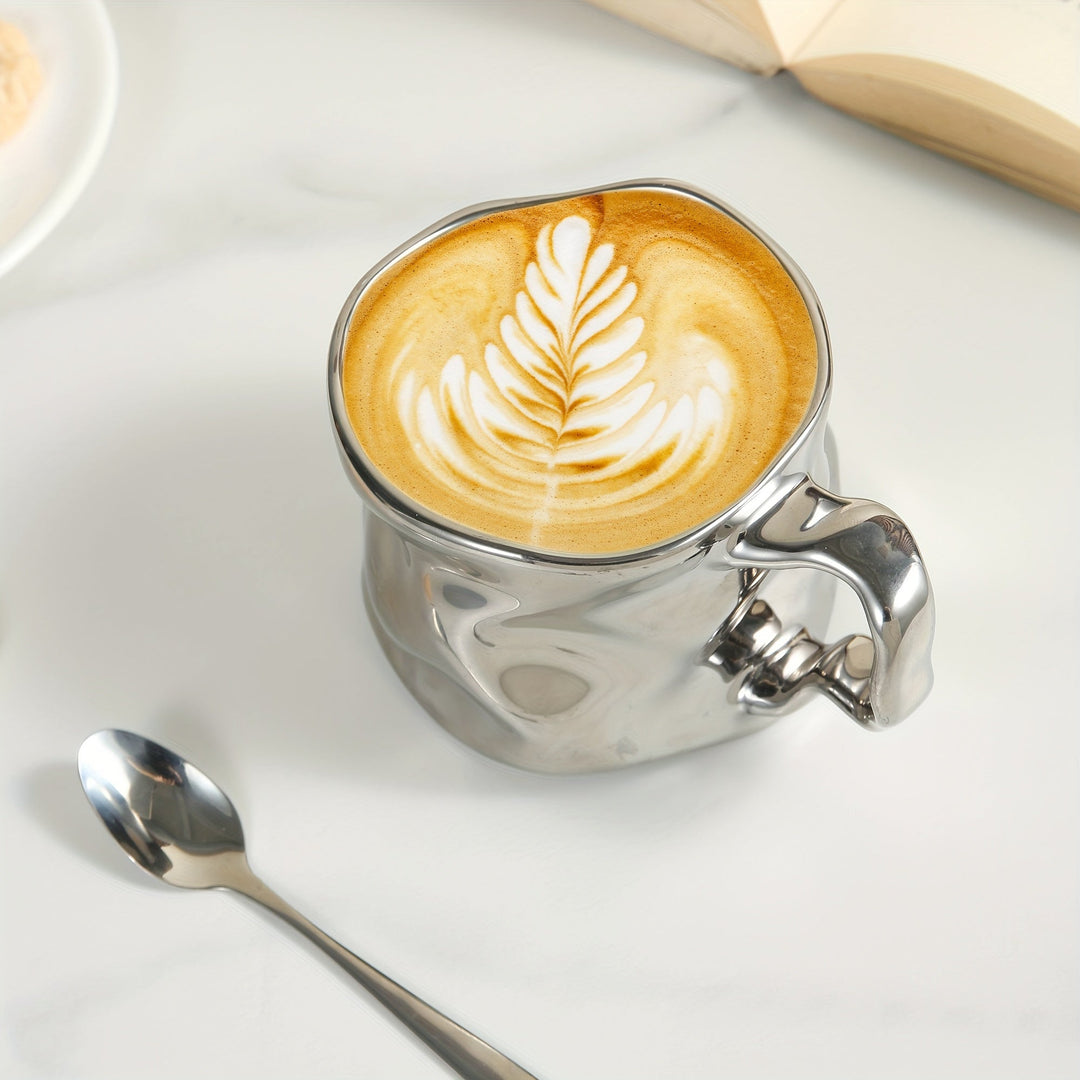 CreArt Becher – Handgemachte Keramiktasse mit einzigartigem zerknitterten Design | Karnz
