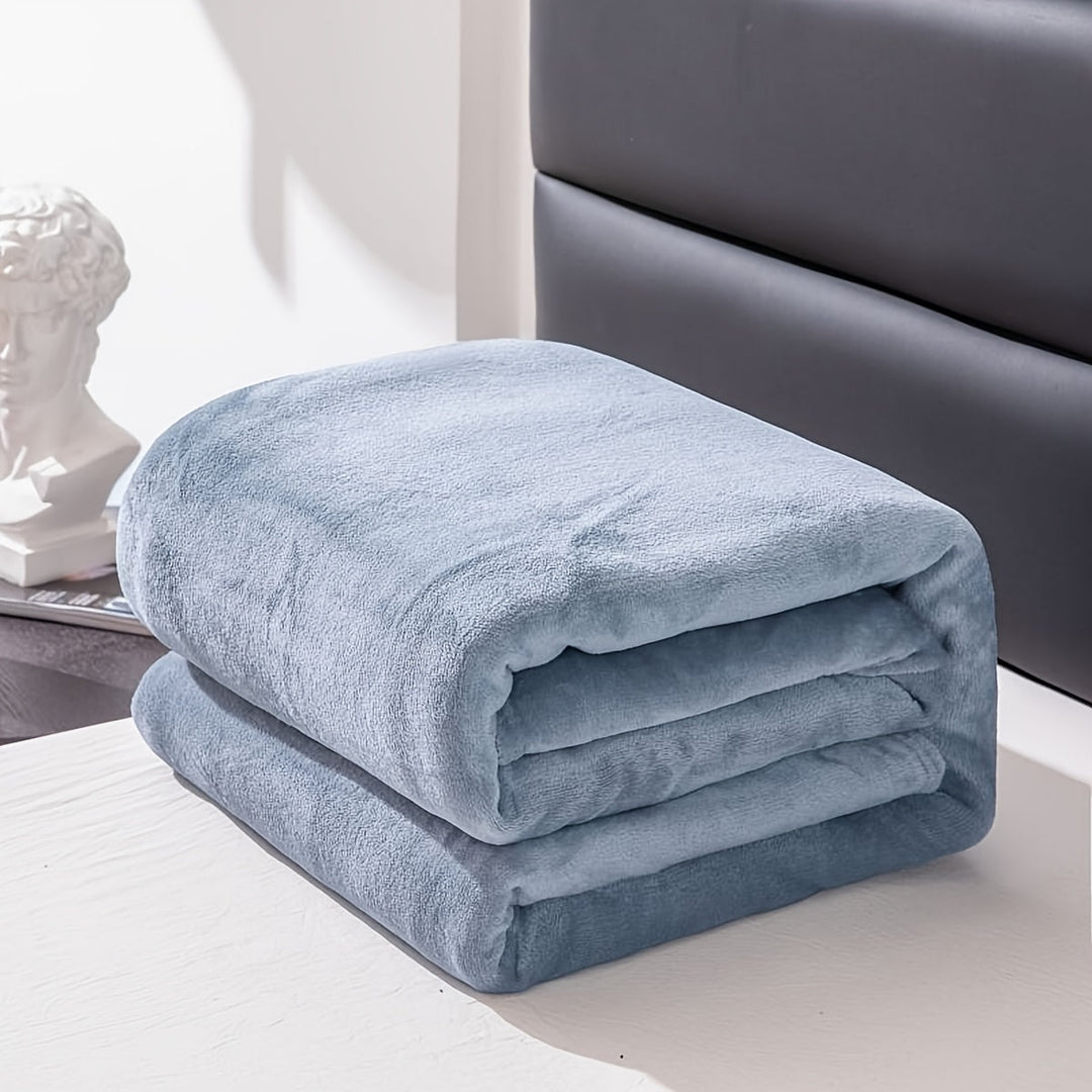 Ganzjahresweiches graues Flanell-Blanket für ultimativen Komfort