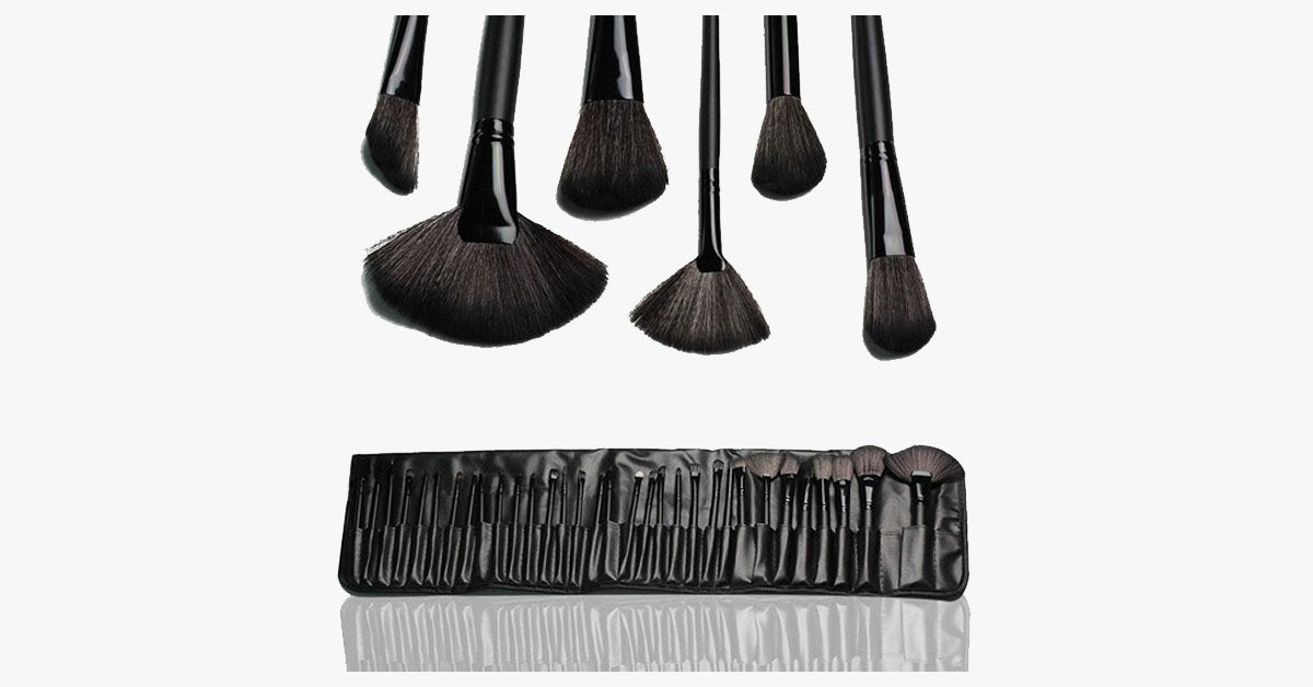 Schwarzes Make-up-Pinselset mit 32 Pinseln und Etui – Ein wahrer Retter für jedes Make-up