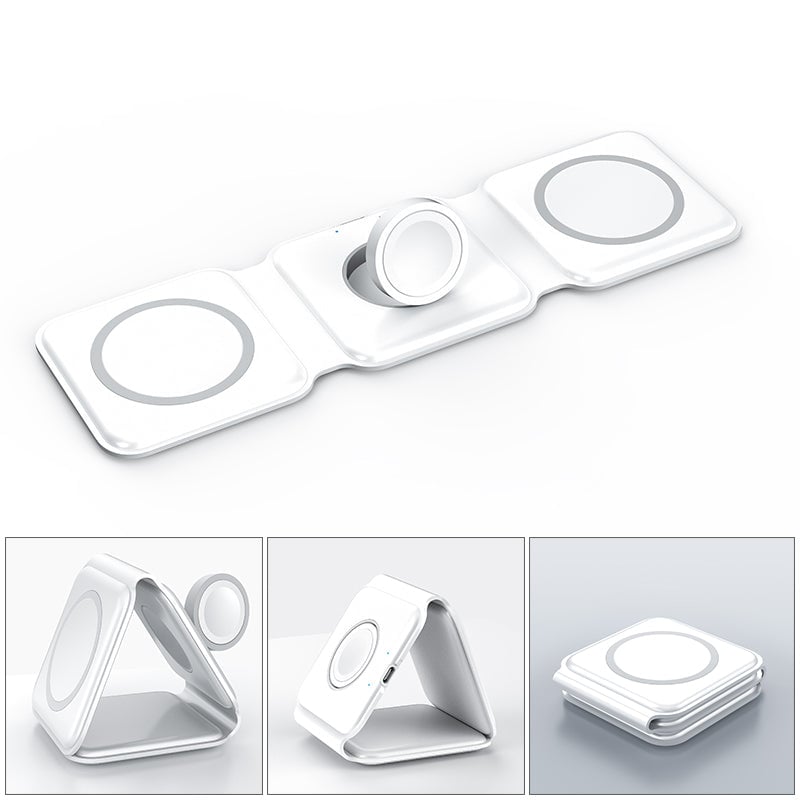 Neues faltbares 3-in-1-Wireless-Ladegerät