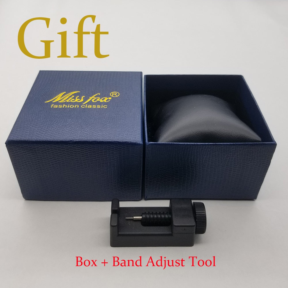 Karnz | MISSFOX Ice Out Square Herrenuhr | 18K Gold Nano-Vakuum-Beschichtung | Schweizer Quarz-Uhrwerk | Vollbesetzt mit Lab-Diamanten | Edelstahl-Gehäuse | Wasserdicht 3 ATM