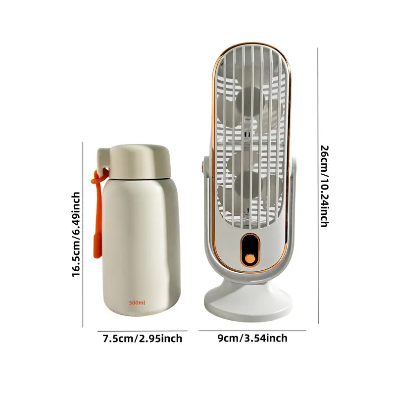 Tragbarer Mini-Luftkühler mit USB-Ladung – 5 Geschwindigkeiten & 720° Drehung | Karnz