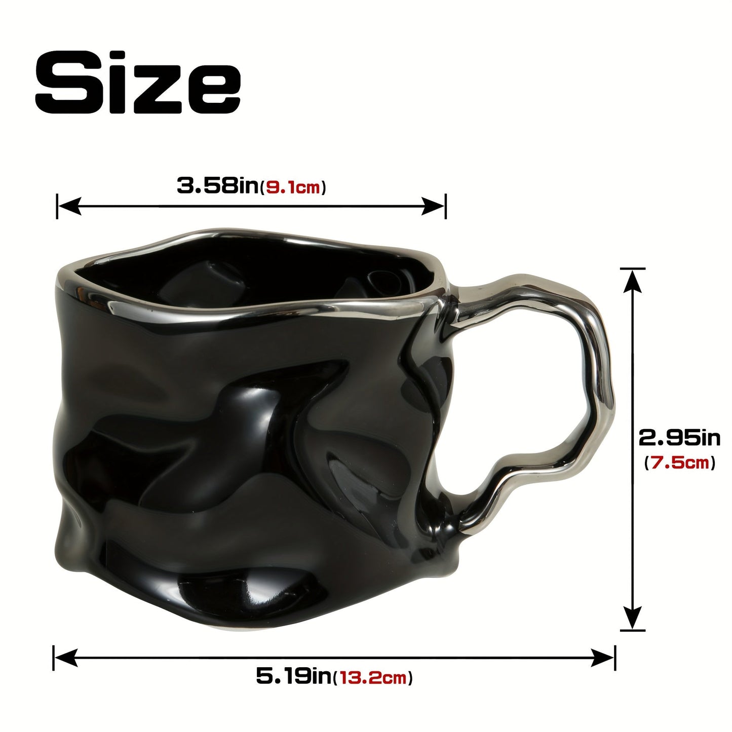CreArt Becher – Handgemachte Keramiktasse mit einzigartigem zerknitterten Design | Karnz