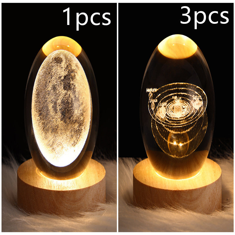 3D Galaxy Kristallkugel LED Nachtlicht | Karnz