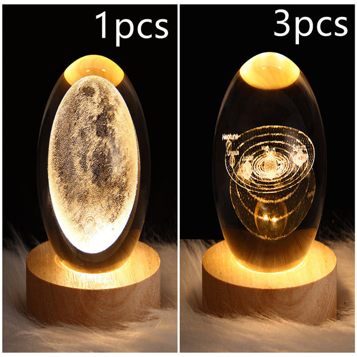 3D Galaxy Kristallkugel LED Nachtlicht | Karnz