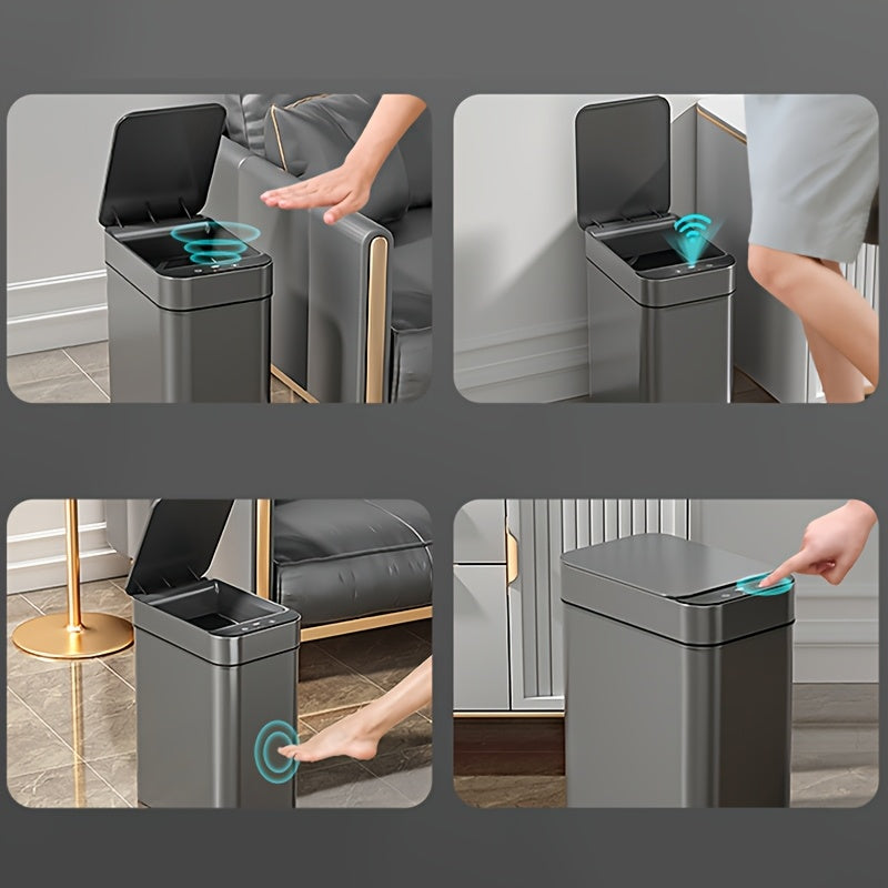 Set von 2 Smart Sensor Mülleimer – Berührungslos und kompakt (Schwarz) | Karnz