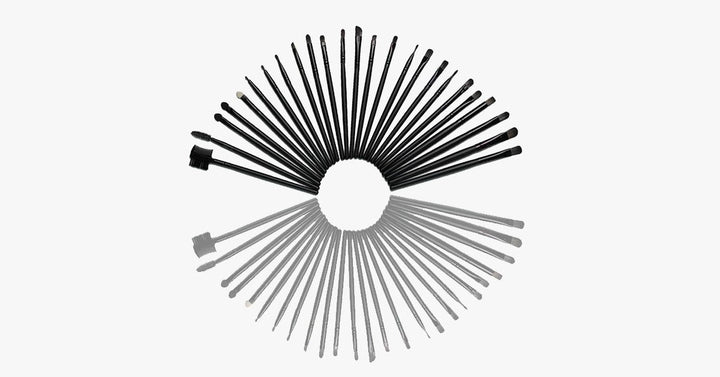Schwarzes Make-up-Pinselset mit 32 Pinseln und Etui – Ein wahrer Retter für jedes Make-up