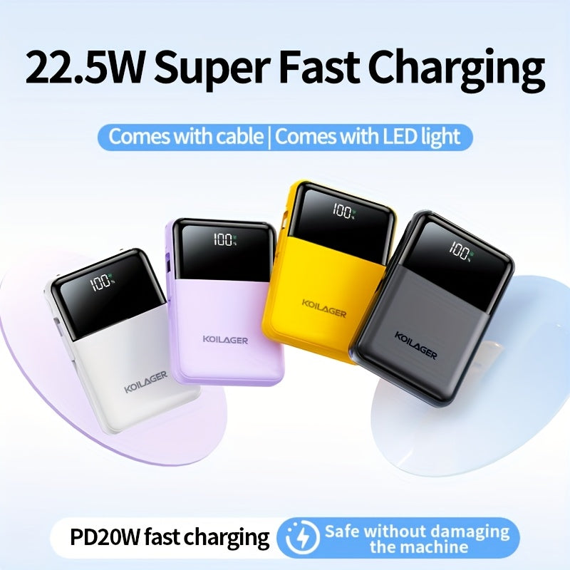 Powerbank 10000mAh Mini mit Display | Karnz