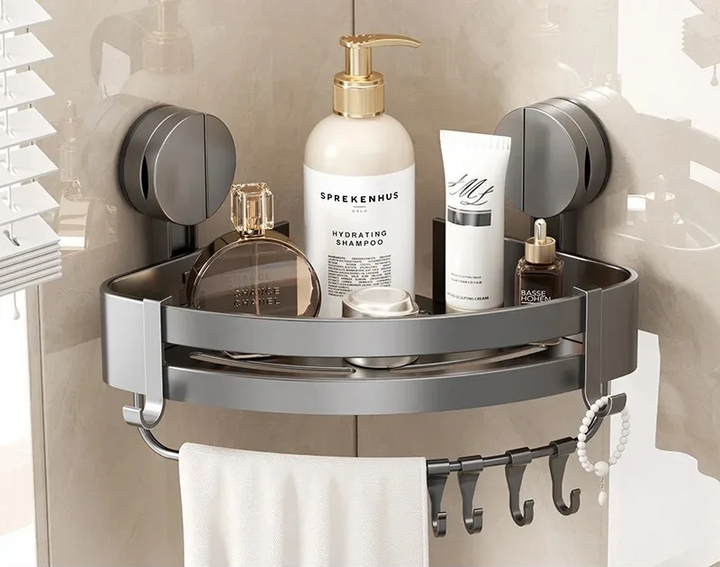 AquaGrip – Luxus Saugnapf Badregal ohne Bohren Karnz