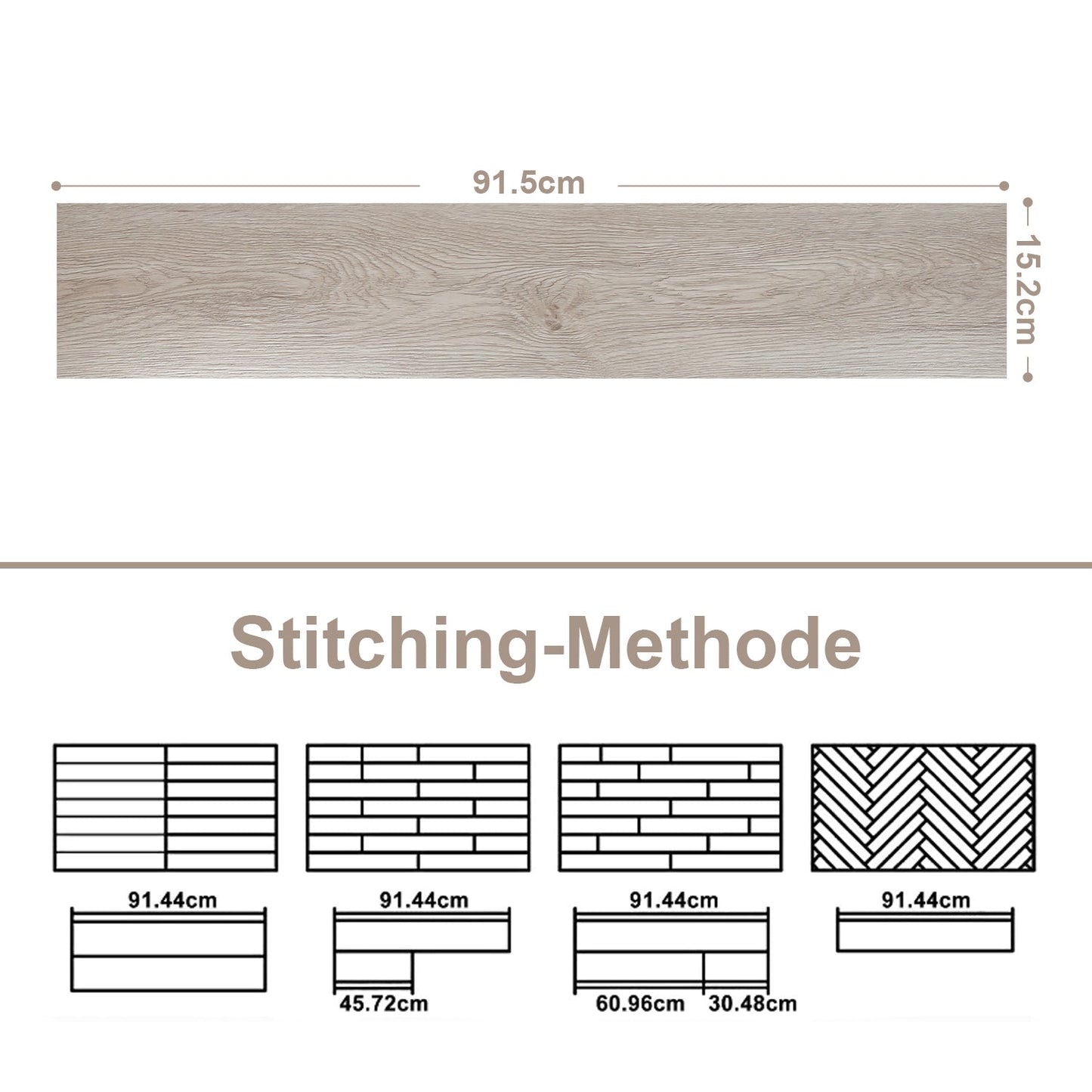 PVC Bodenbelag Selbstklebend Vinylboden 1.5mm Dicke | Karnz
